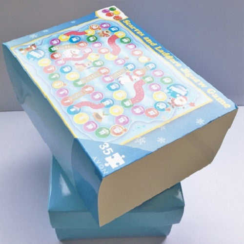 Kids Scarves and Ladders Winter Jigsaw Game-Age 3+ - Scarlet Bloom