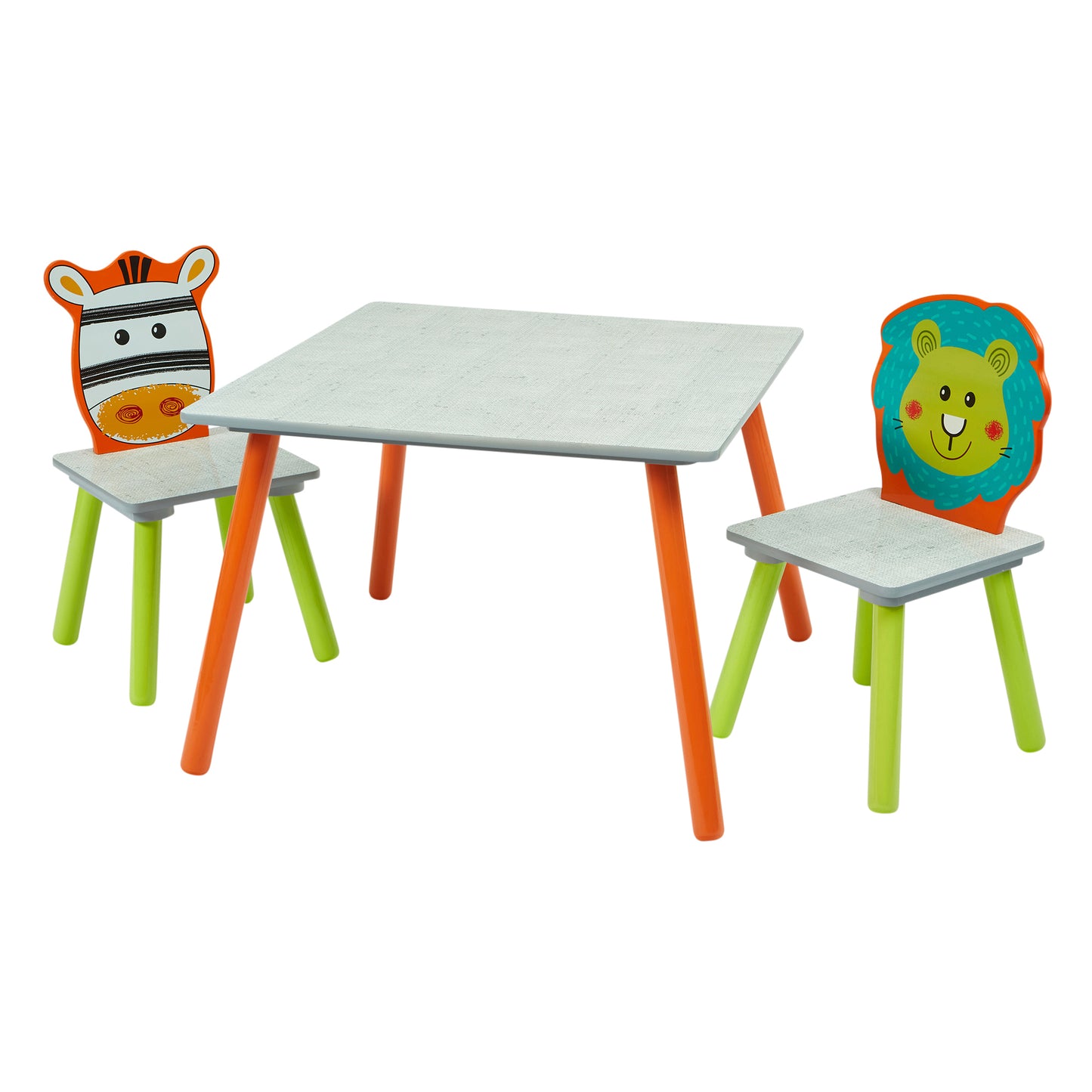 Kids Lion and Zebra Table and Chairs