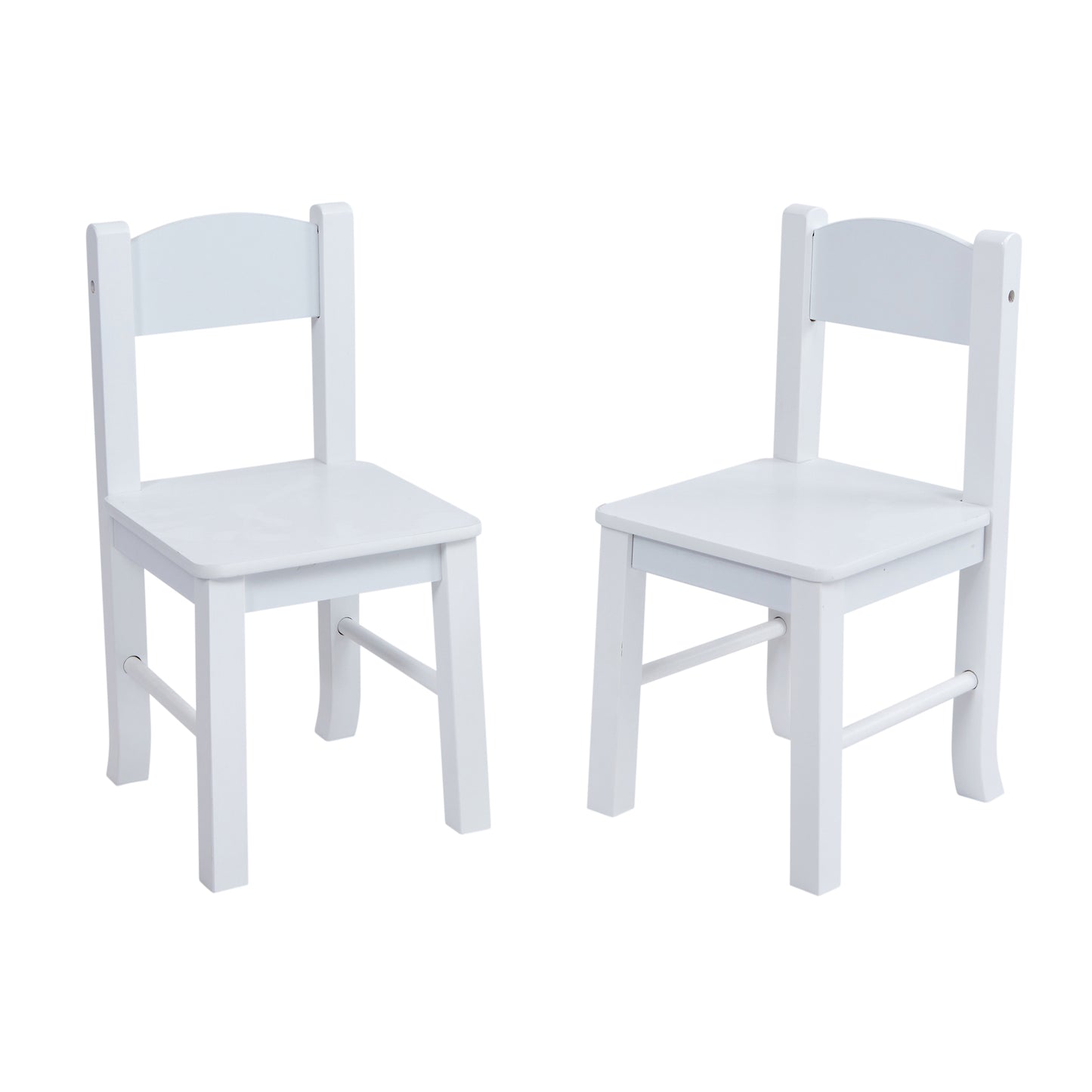 Kids White Wooden Table and Chair Set