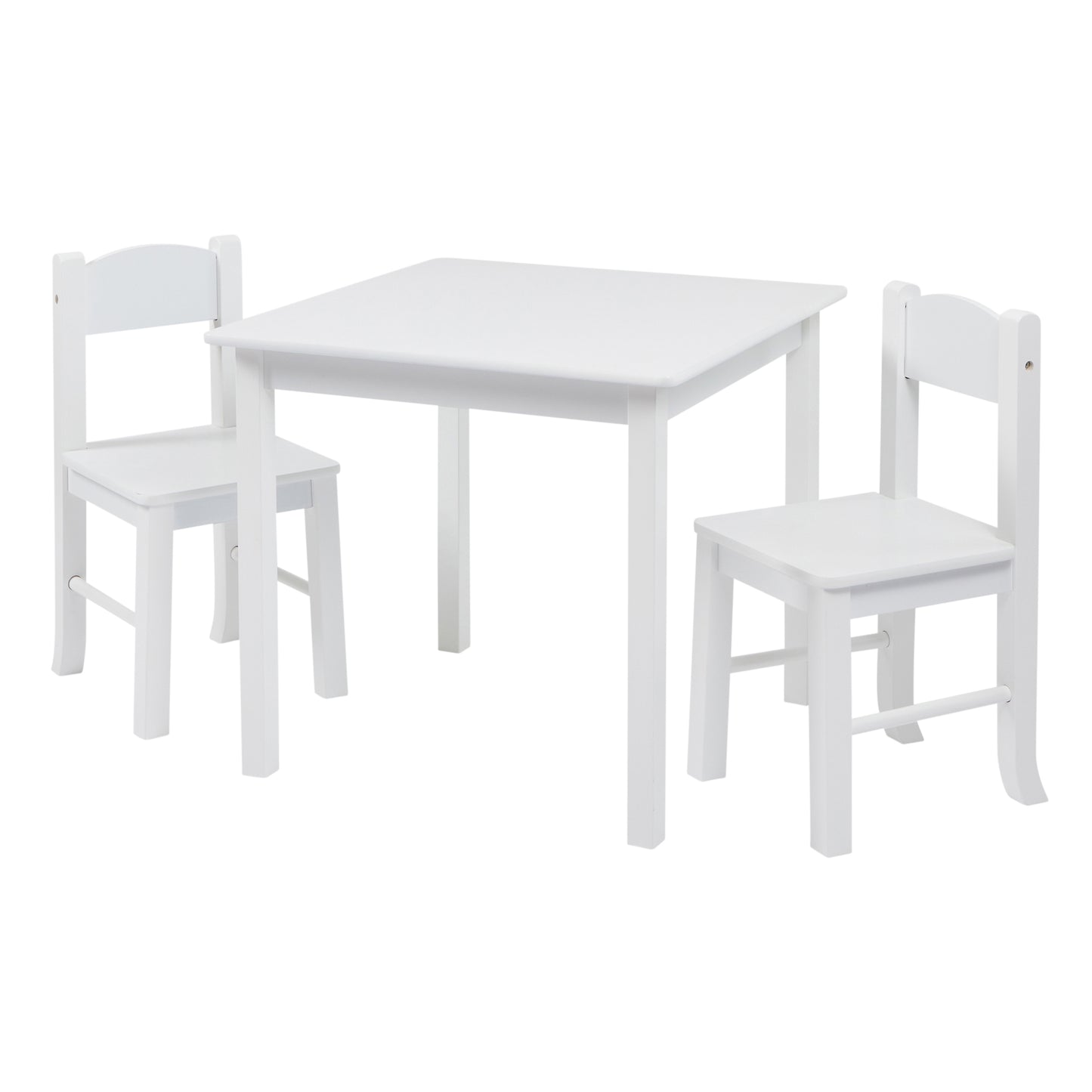 Kids White Wooden Table and Chair Set