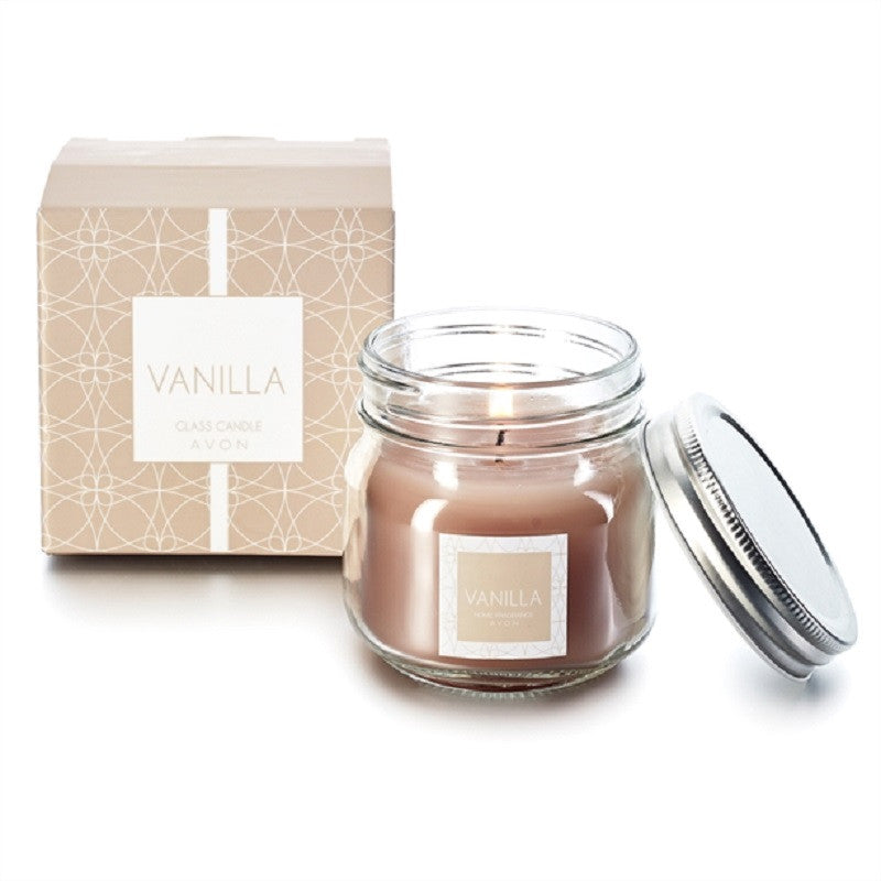 Vanilla Glass Jar Candle - Scarlet Bloom