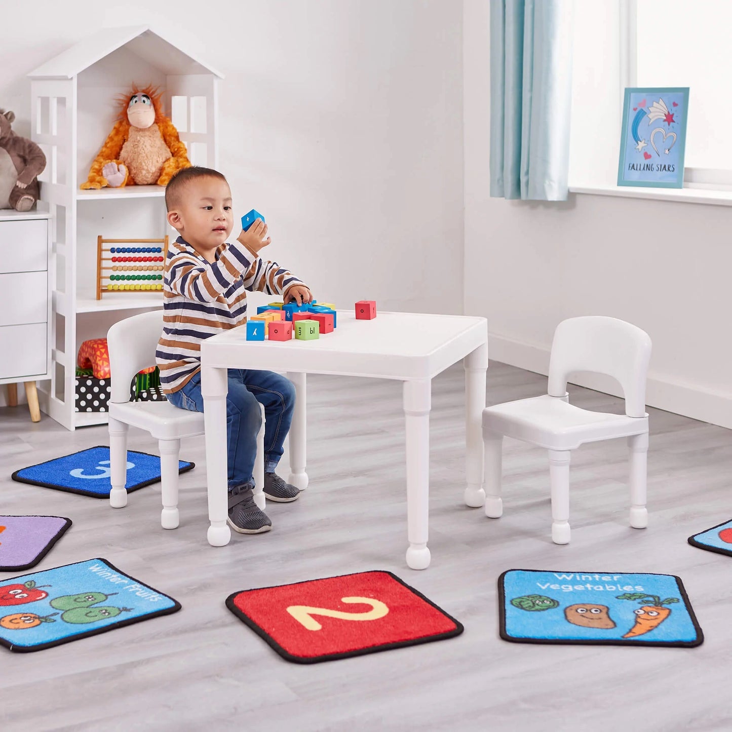 Kids Plastic Table and 2 Chair Set